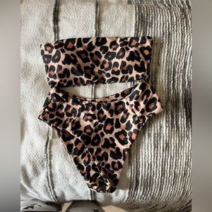 Cheetah Bikini Strapless